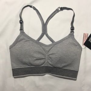 Grey Racer Back Bra